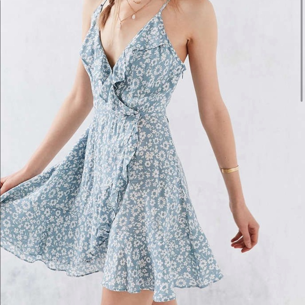 Urban Outfitters NWT Ruffle Floral Wrap Dress
